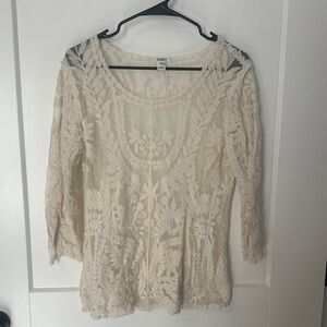 Cato Ivory Lace Blouse
